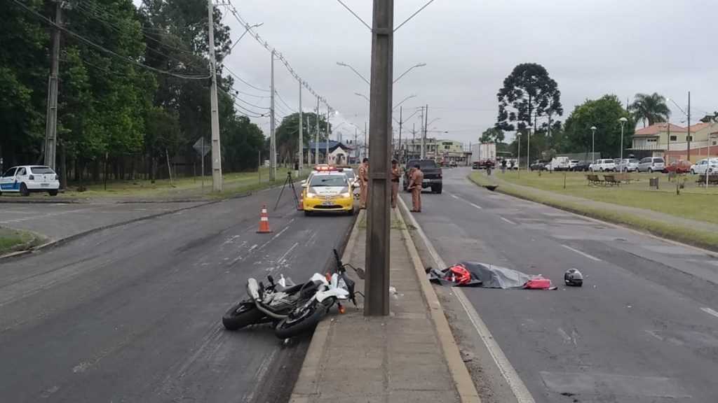 Acidente fatal na Avenida das Araucárias nesta quinta-feira