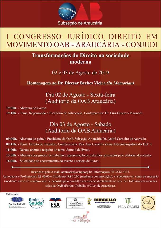 1° Congresso Jurídico Direito em Movimento OAB