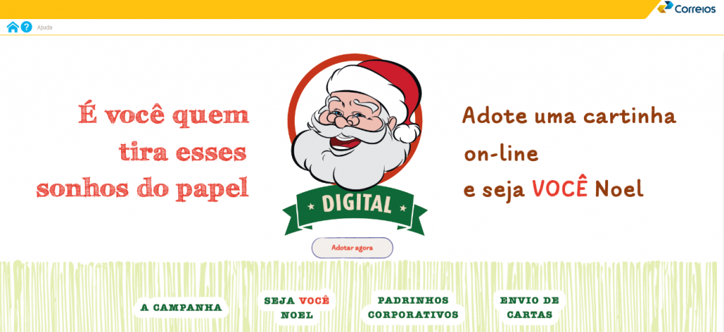 Campanha Papai Noel dos Correios deste ano será no formato digital