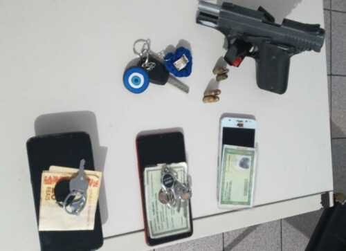 Polícia Militar prende três suspeitos com pistola de numeração suprimida