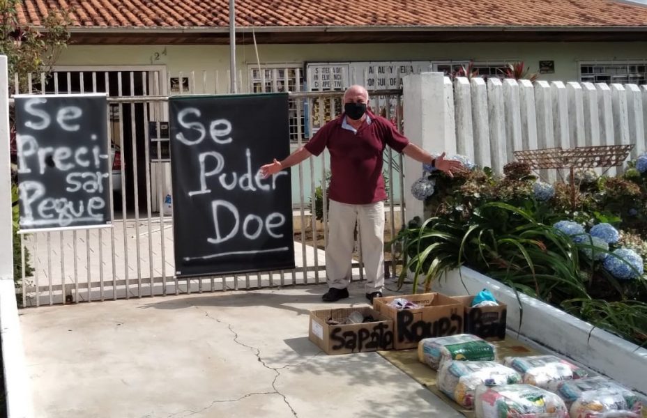 Empresário faz campanha simultânea para arrecadar e doar roupas e alimentos