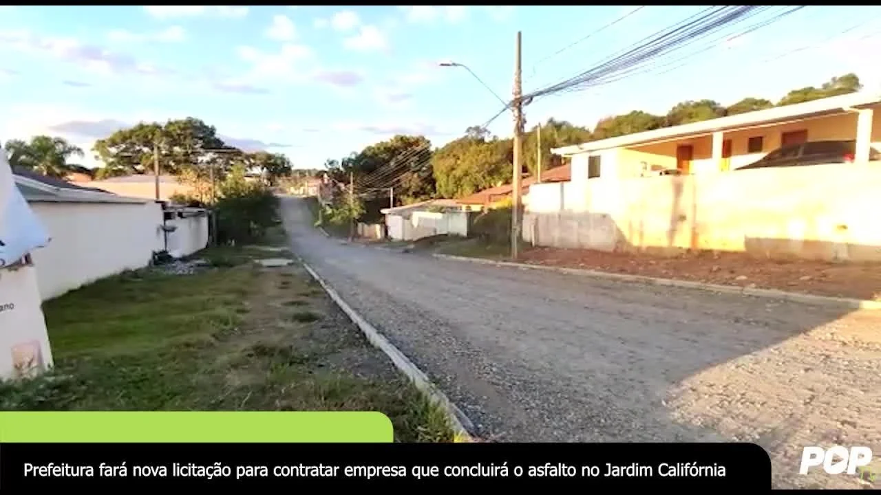 Prefeitura fará nova licitação para contratar empresa que concluirá o asfalto no Jardim Califórnia