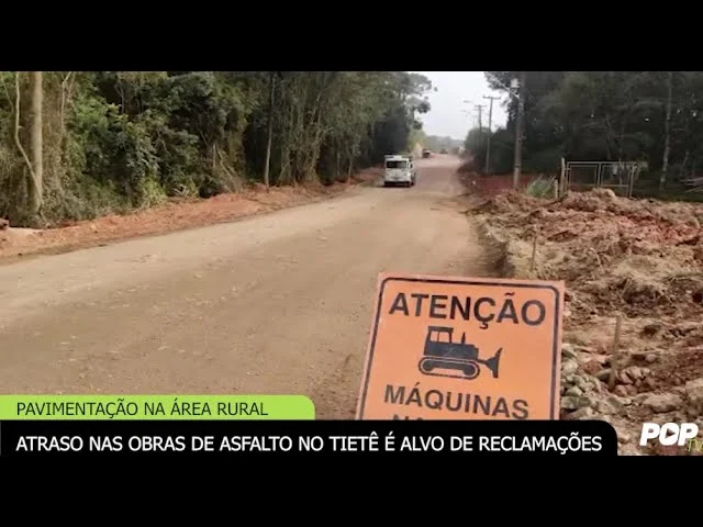 Atraso nas obras de asfalto no Tietê é alvo de reclamações