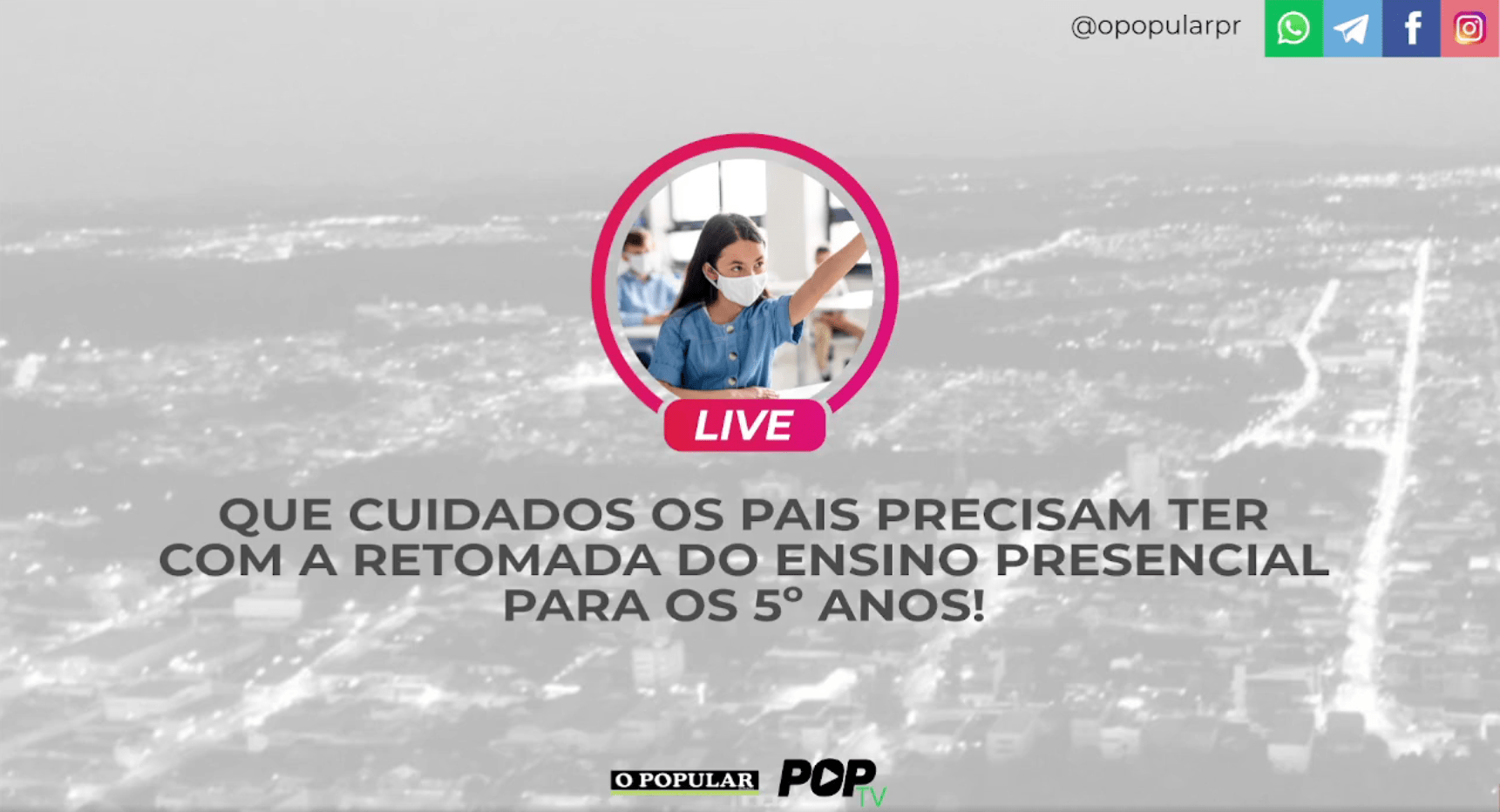 5º anos da rede municipal voltam as aulas presenciais