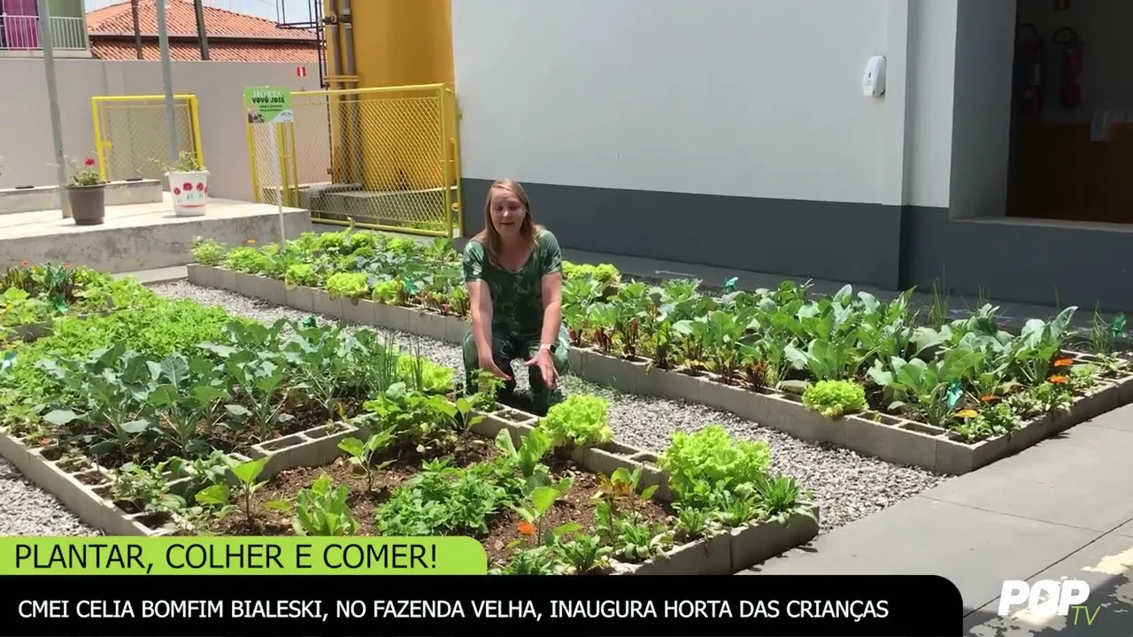 CMEI Celia Bomfim Bialeski, no Fazenda Velha, inaugura horta das crianças
