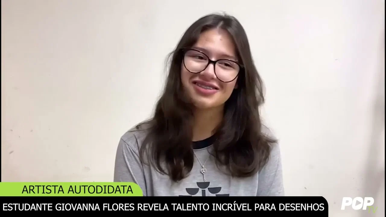 Estudante Giovanna Flores revela talento incrível para desenhos