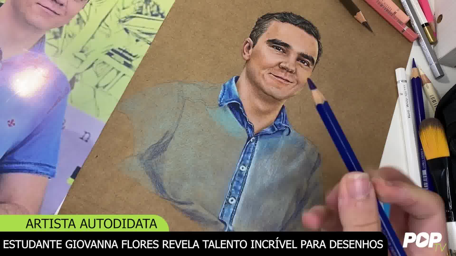 Estudante Giovanna Flores revela talento incrível para desenhos