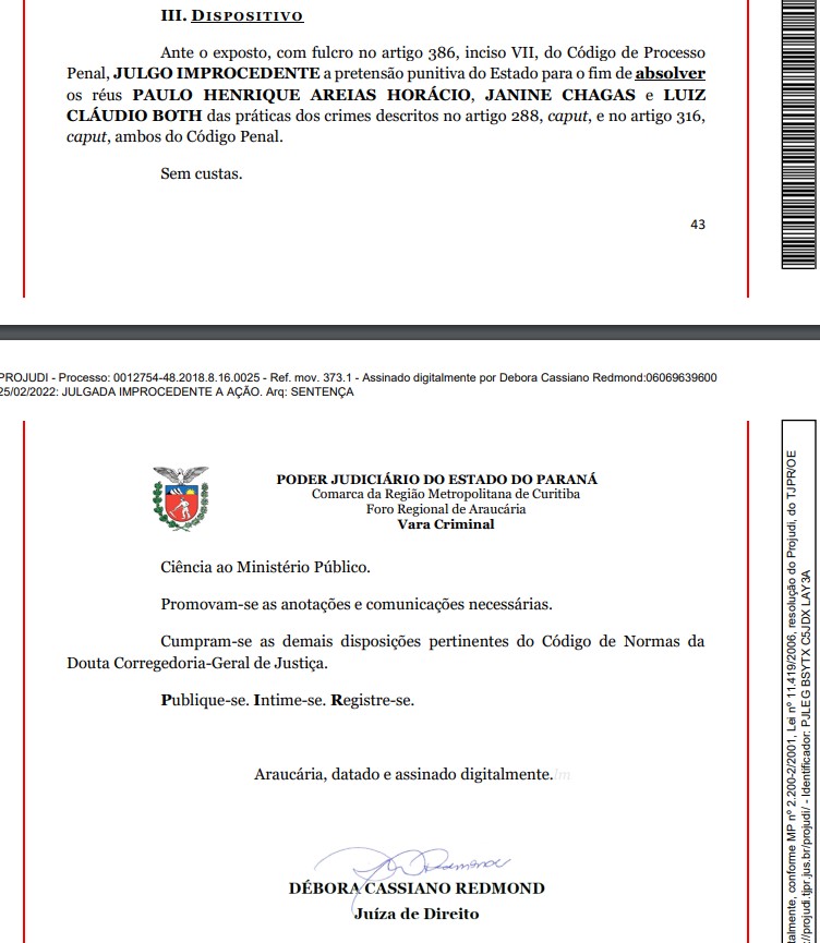 Ex-vereador Paulo Horácio é inocentado da prática de “rachadinha”