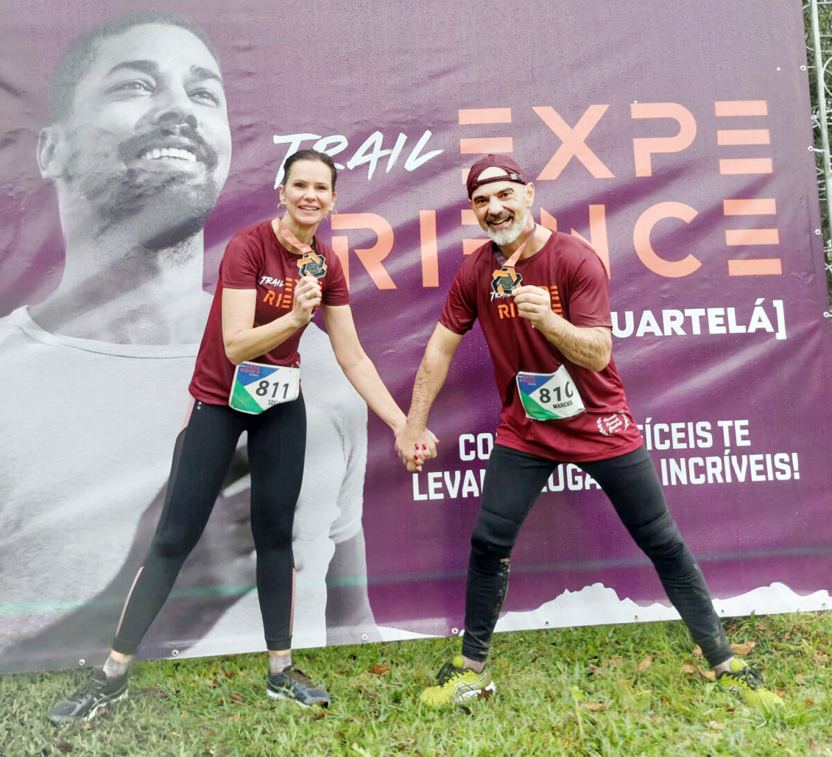 Casal araucariense participa da corrida de aventura Trail Experience Guartelá