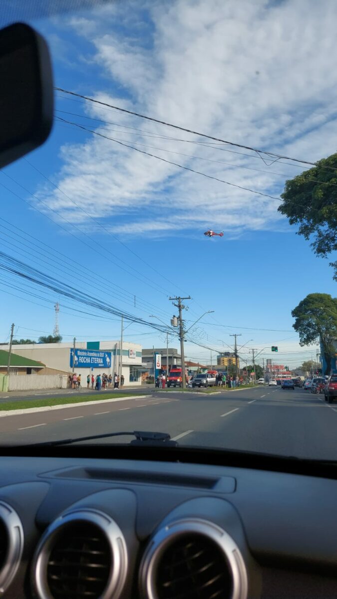 Acidente na Agrimensor na tarde deste domingo, precisou de auxílio do helicóptero no resgate!