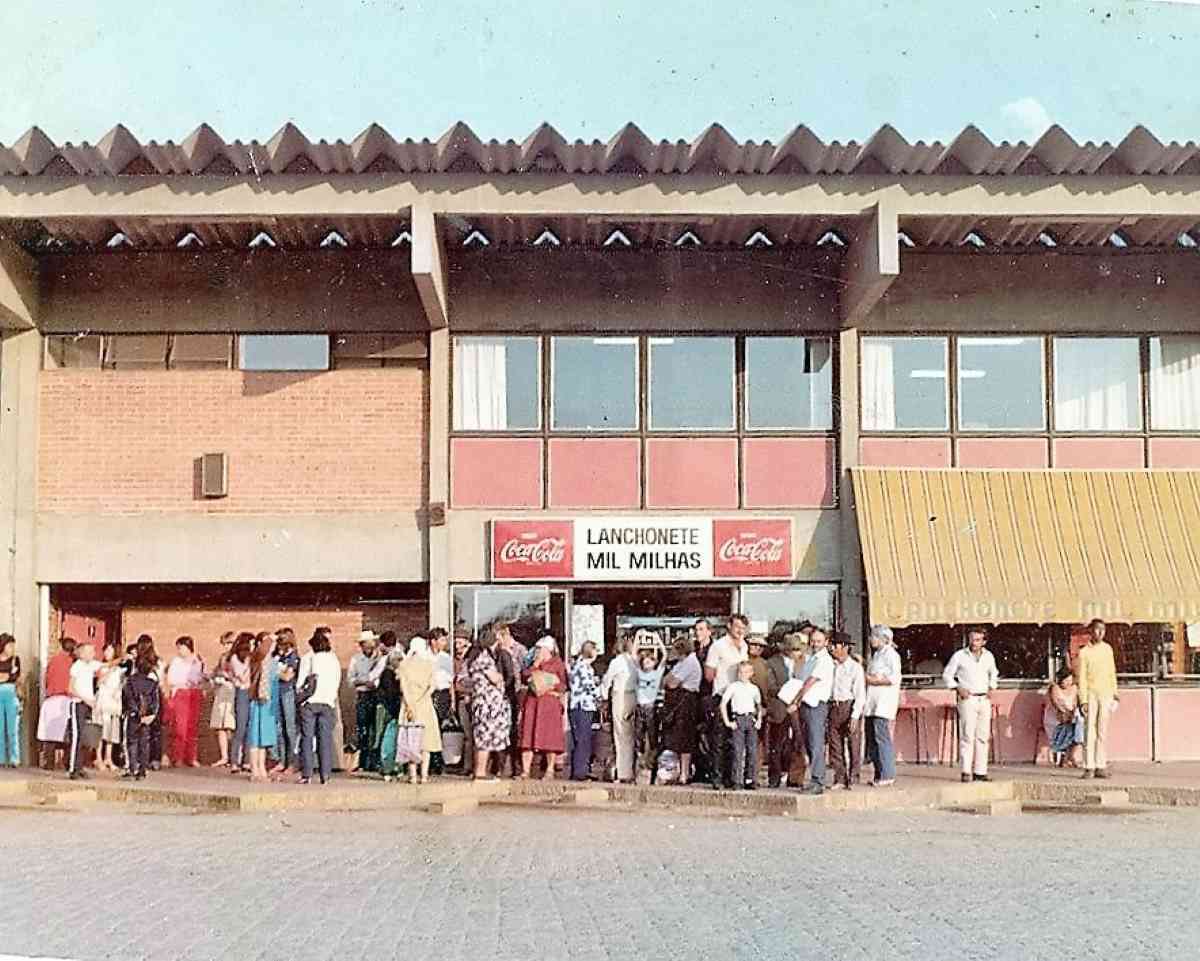 A Estação Rodoviária Municipal de Araucária na década de 80