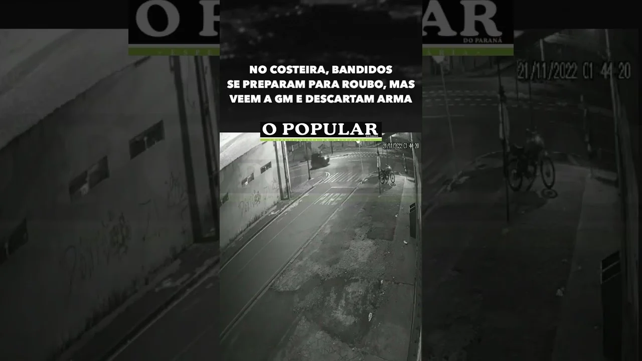 NO COSTEIRA, BANDIDOS SE PREPARAM PARA ROUBO, MAS VEEM A GM E DESCARTAM ARMA