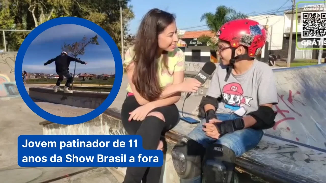 Jovem patinador #araucariense de apenas 11 anos, que dá show em competições #Brasil afora, fala um