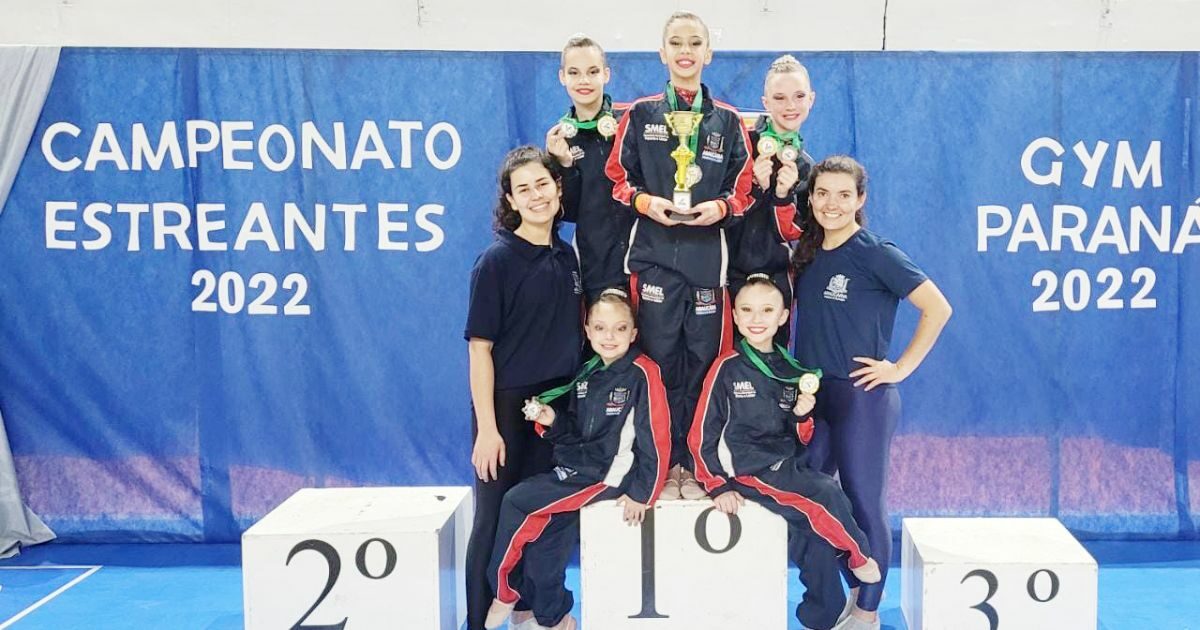 Araucária conquista 1º lugar geral na categoria Infantil do Paranaense Estreantes de Ginástica Rítmica