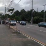 Dois acidentes com moto ocorreram em simultâneo na Avenida Archelau