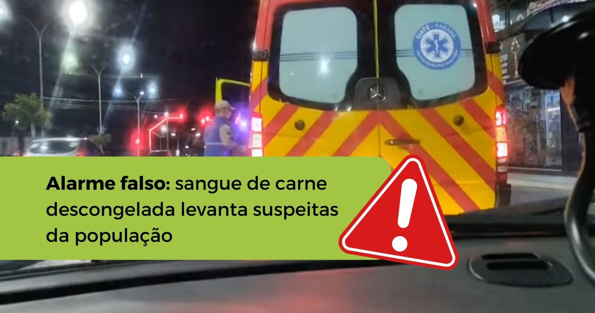Alarme falso sangue de carne descongelada levanta suspeitas da população