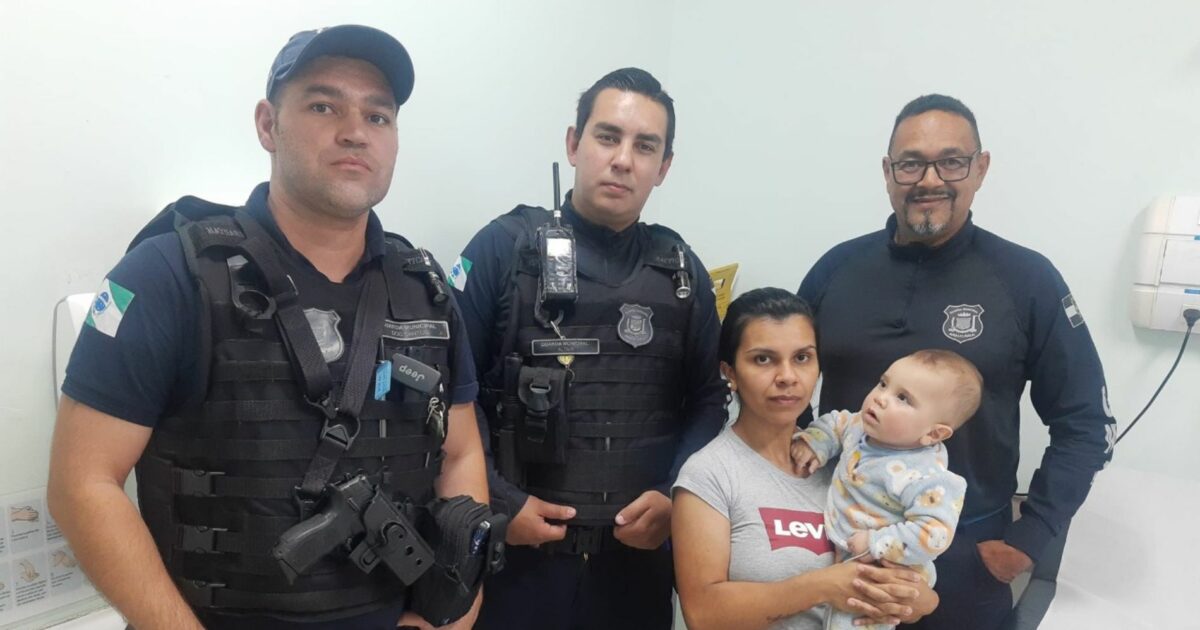 Guarda Municipal ajuda a salvar a vida de bebê de 9 meses