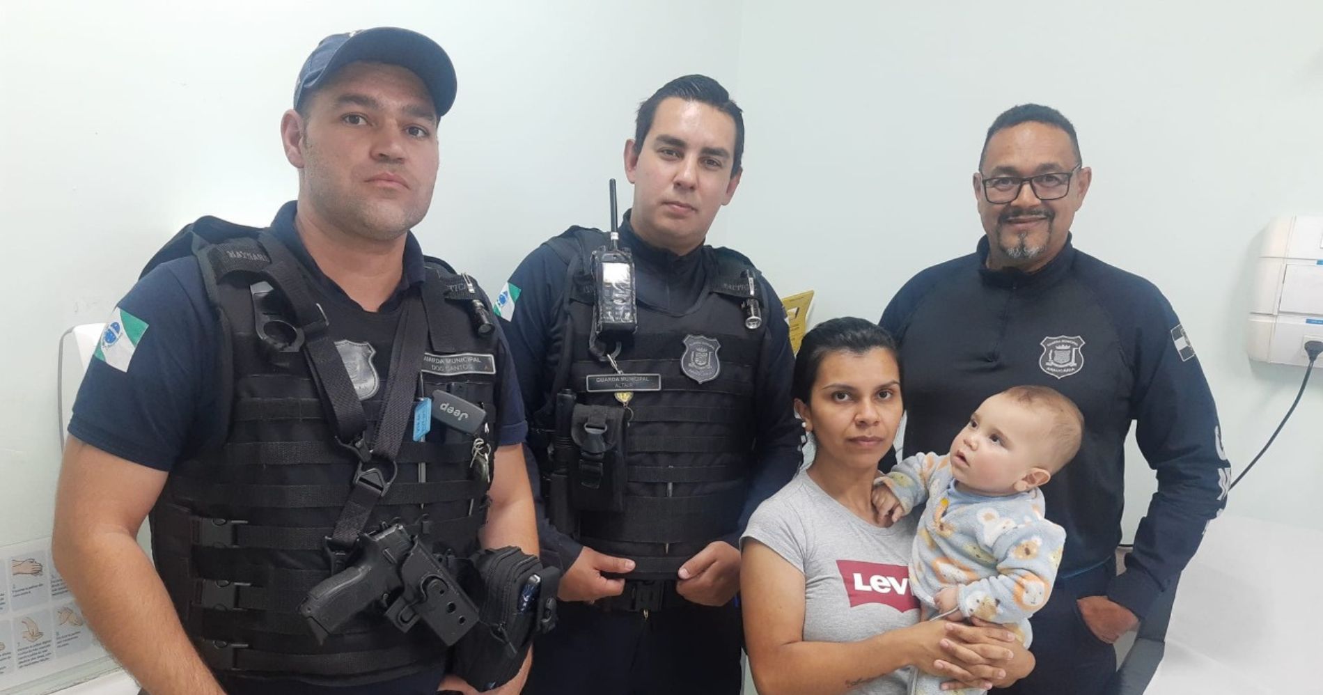 Guarda Municipal ajuda a salvar a vida de bebê de 9 meses