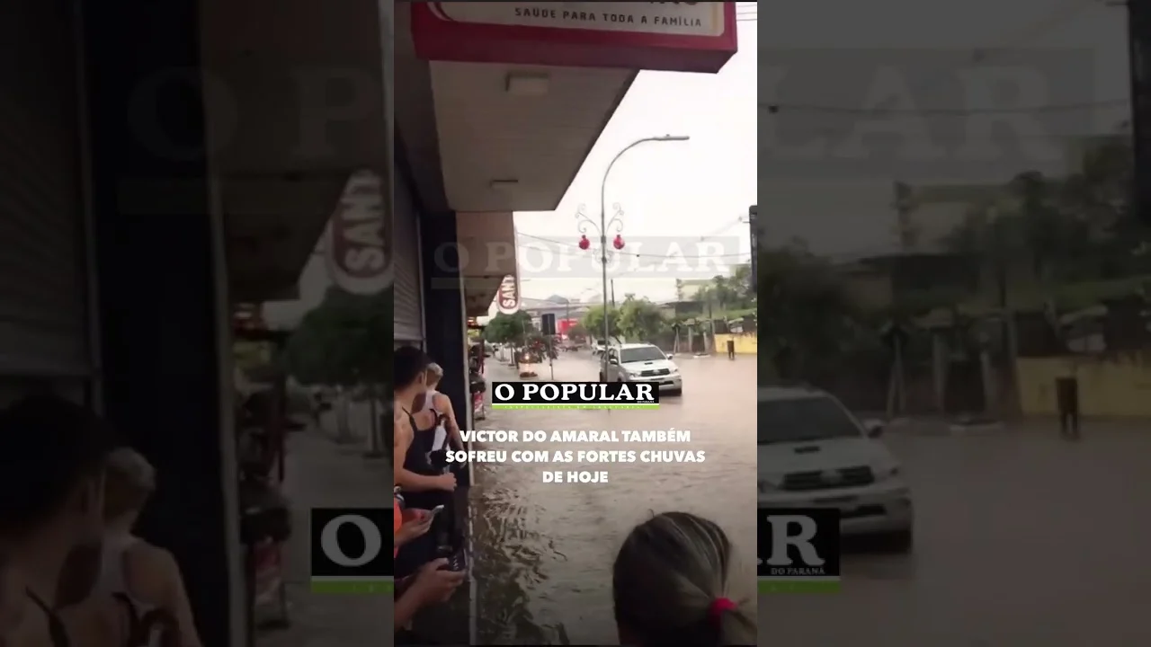Seguidores de O Popular encaminharam diversos vídeos mostrando pontos de alagamento em Araucária
