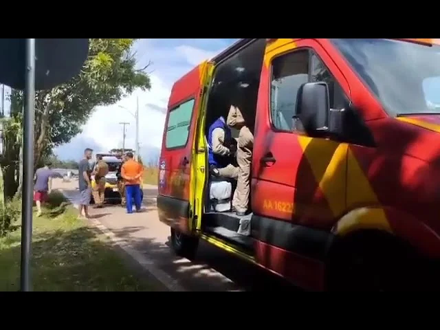 Acidente entre carro e moto na localidade de Lagoa Grande mobiliza Siate, GM e Departamento de Trân