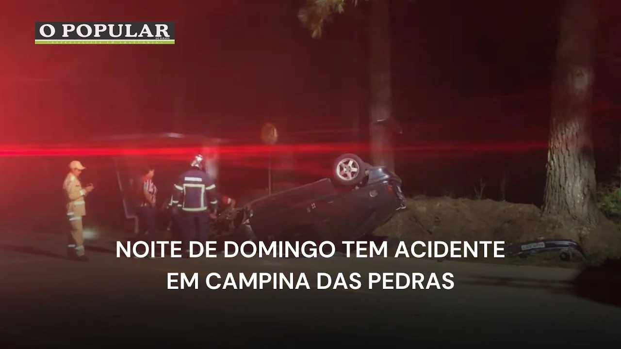 Noite de domingo tem acidente em Campina das Pedras