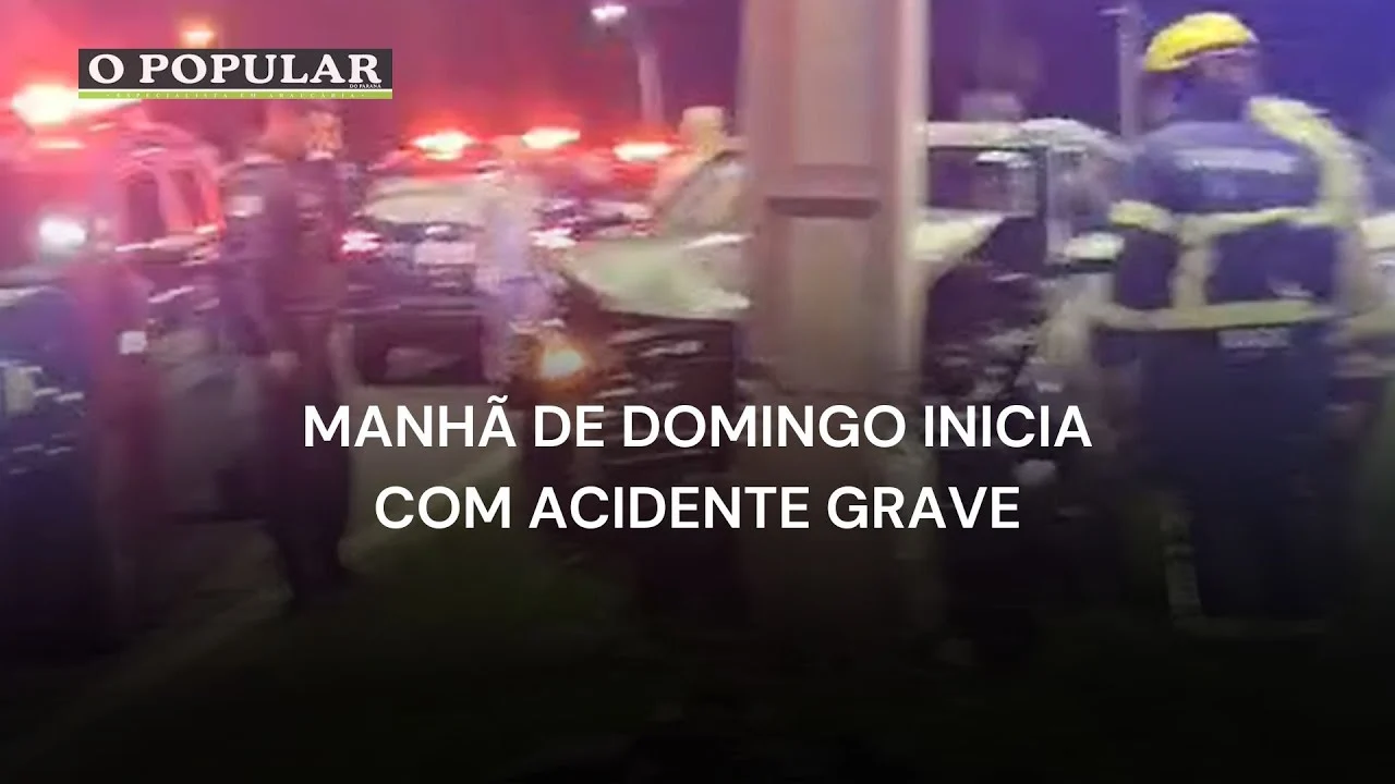 Manhã de domingo inicia com grave acidente