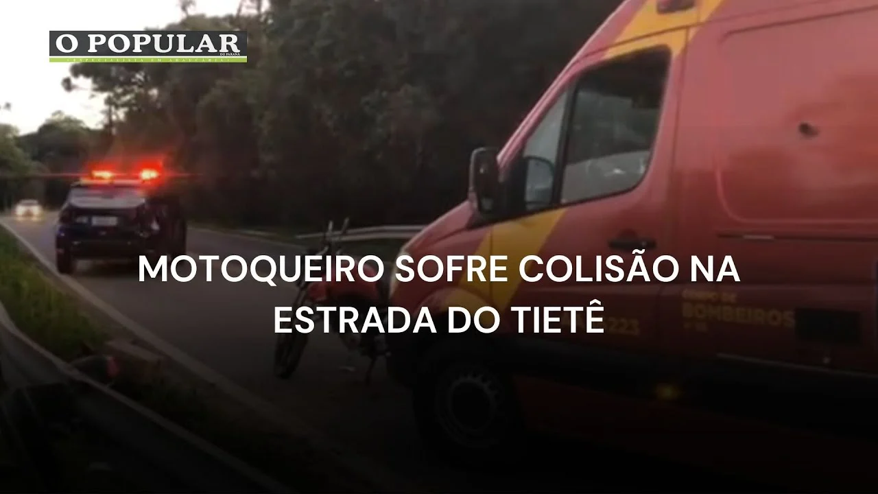 Motoqueiro sofre colisão na Estrada do Tietê
