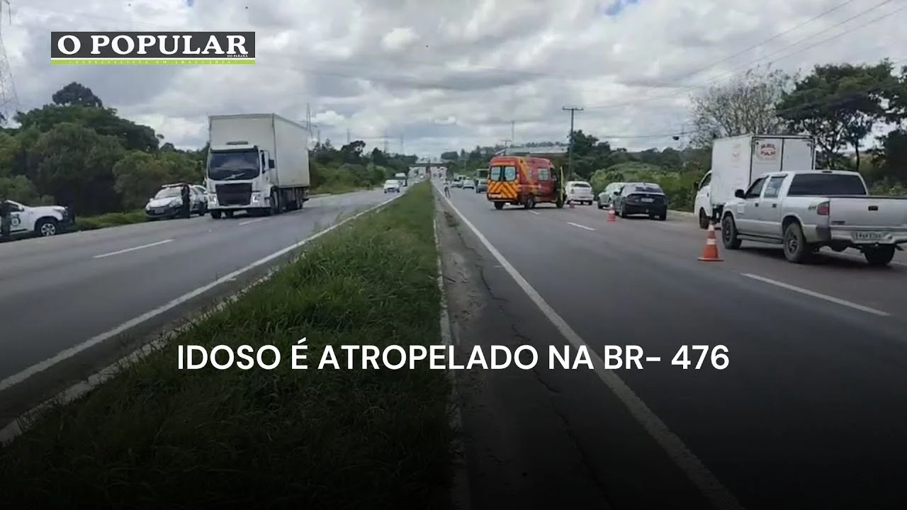 Idoso é atropelado na BR-476
