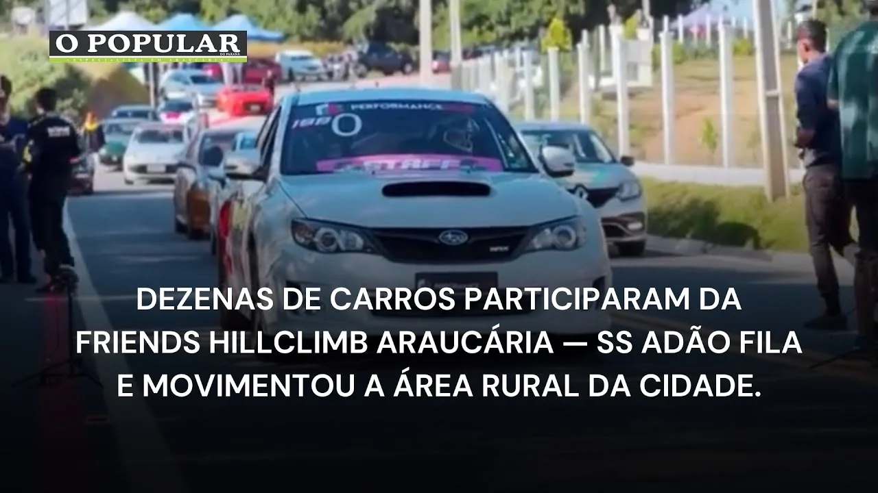 Dezenas de carros participaram da Friends HillClimb Araucária — SS Adão Fila