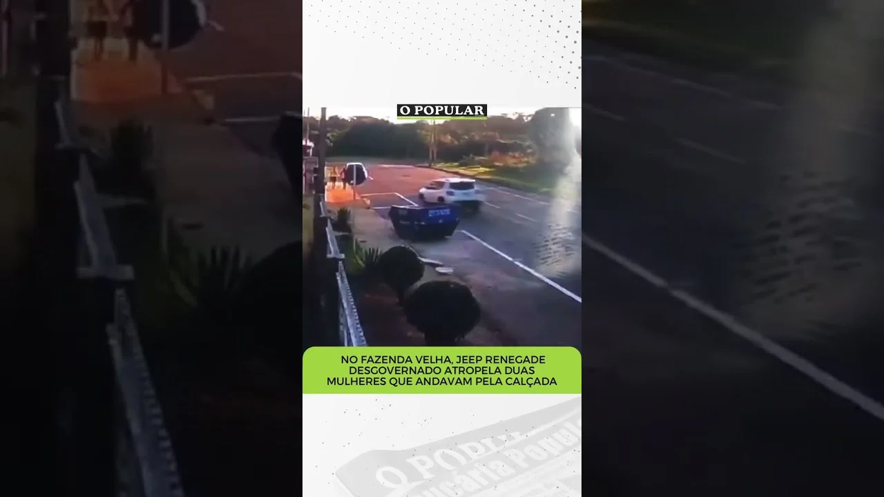 No Fazenda Velha, Jeep Renegade desgovernado atropela duas mulheres que andavam pela calçada