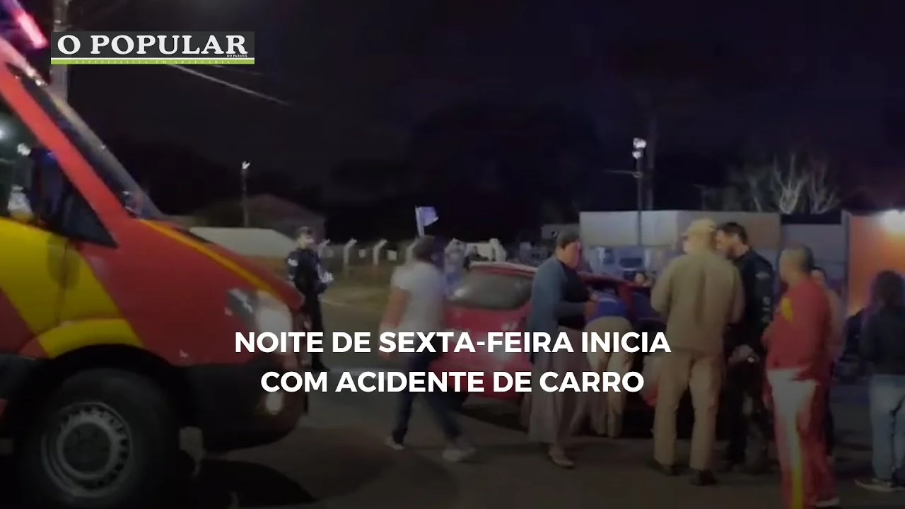Noite de sexta-feira inicia com acidente de carro