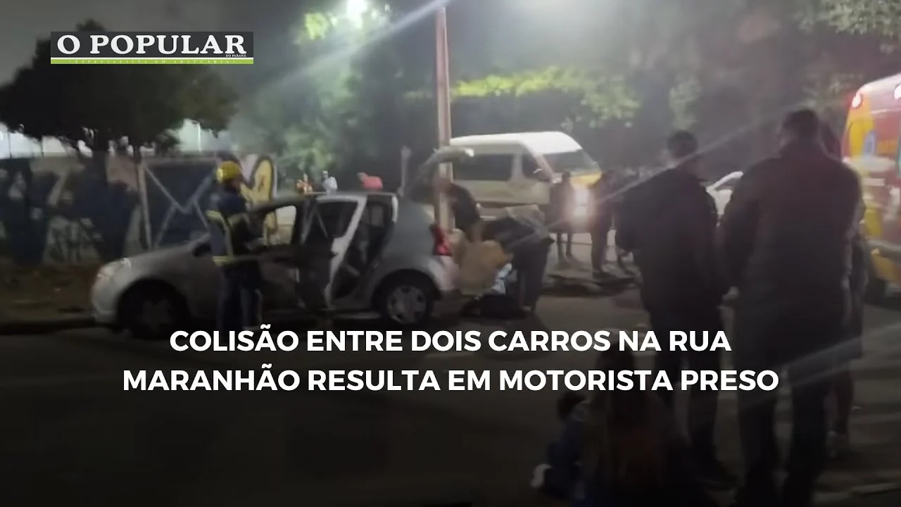 Colisão entre dois carros na Rua Maranhão resulta em motorista preso
