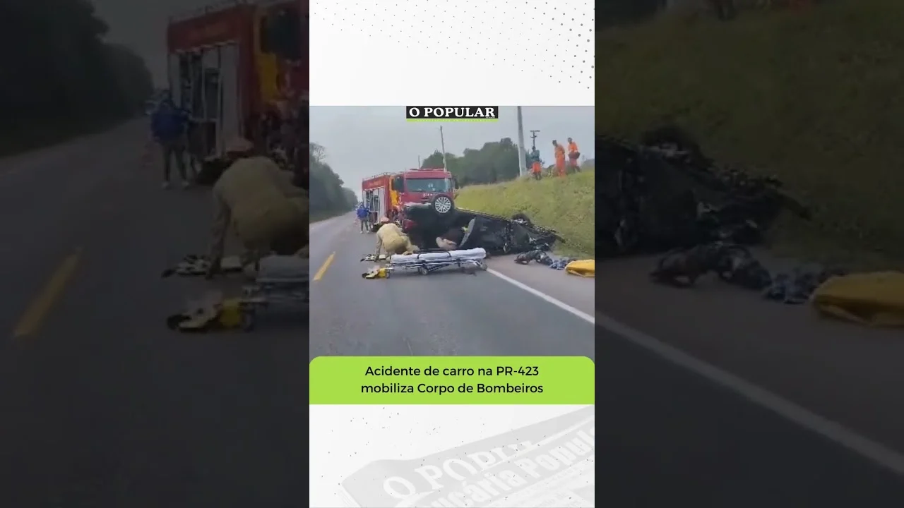 As primeiras informações que chegaram para o Corpo de Bombeiros seria de que um veículo estava capot