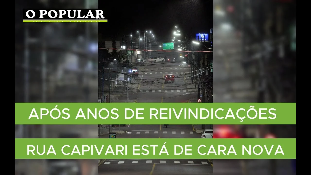 A Rua Capivari está com nova iluminação, e ao todo, foram instaladas 40 lâmpadas de LED, sendo 1 lâm