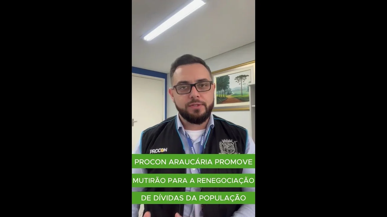 A partir desta quarta-feira (19) até 11 de agosto, o PROCON Araucária realizará um mutirão de renego