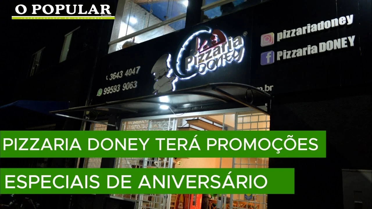 Durante todo o mês de julho a Pizzaria DONEY comemorará o seu aniversário com muitas ofertas!