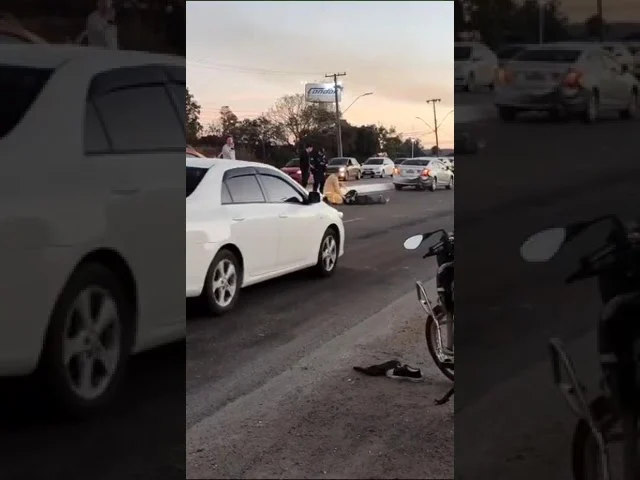 No final dessa tarde (31) dois motoqueiros se envolveram em um acidente na BR-476, próximo a Mega Ca
