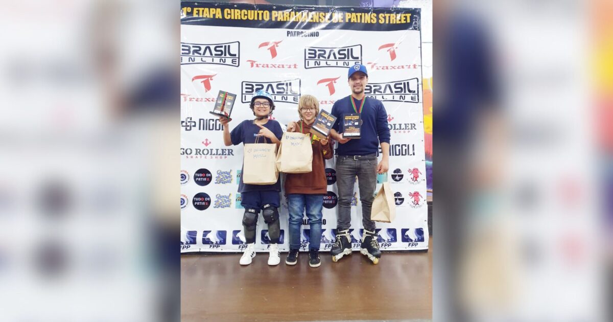 Enzo Vansuita foi campeão da 1ª etapado Circuito Paranaense de Patins Street