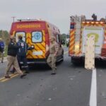 Grave acidente entre carreta e dois carros na Rodovia do Xisto