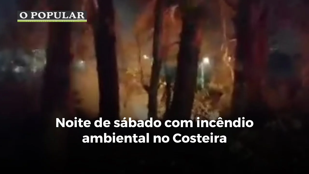 Noite de sábado com incêndio ambiental no loteamento Uirapuru, no bairro Costeira