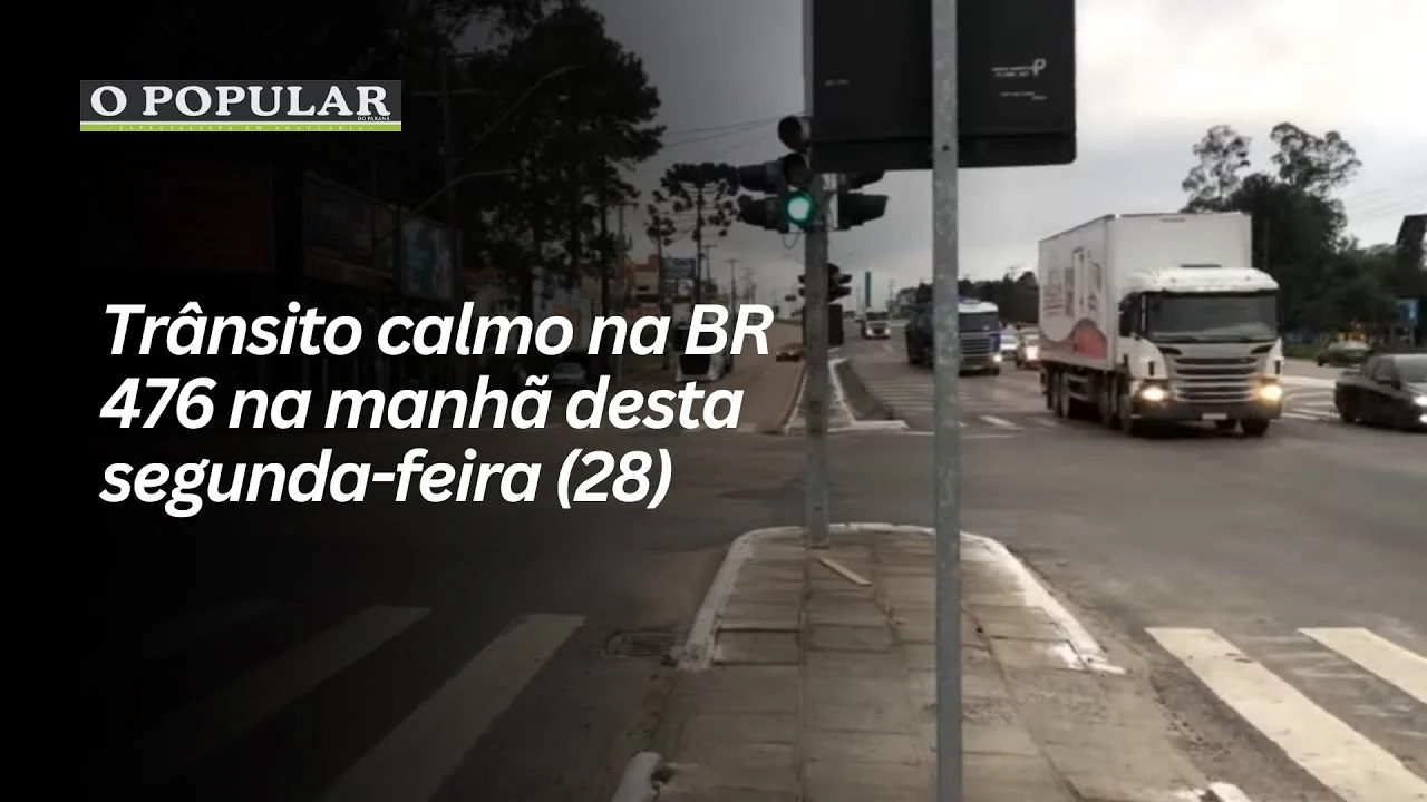 Trânsito calmo na BR 476 na manhã desta segunda-feira (28)
