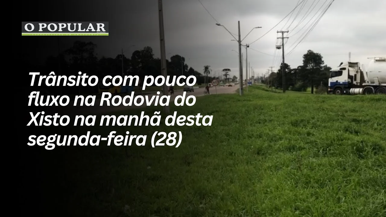 Trânsito com pouco fluxo na Rodovia do Xisto na manhã desta segunda-feira (28)