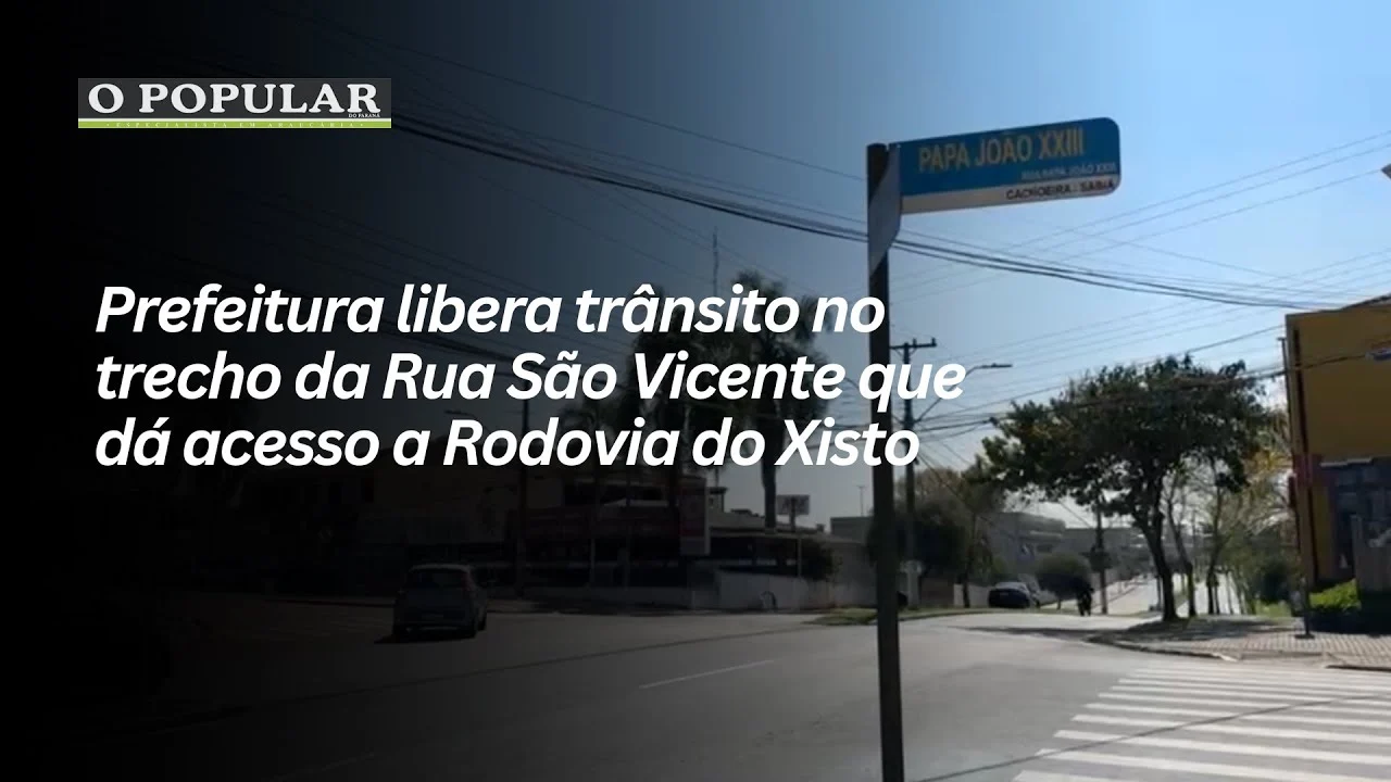 Prefeitura libera trânsito no trecho da Rua São Vicente que dá acesso a Rodovia do Xisto