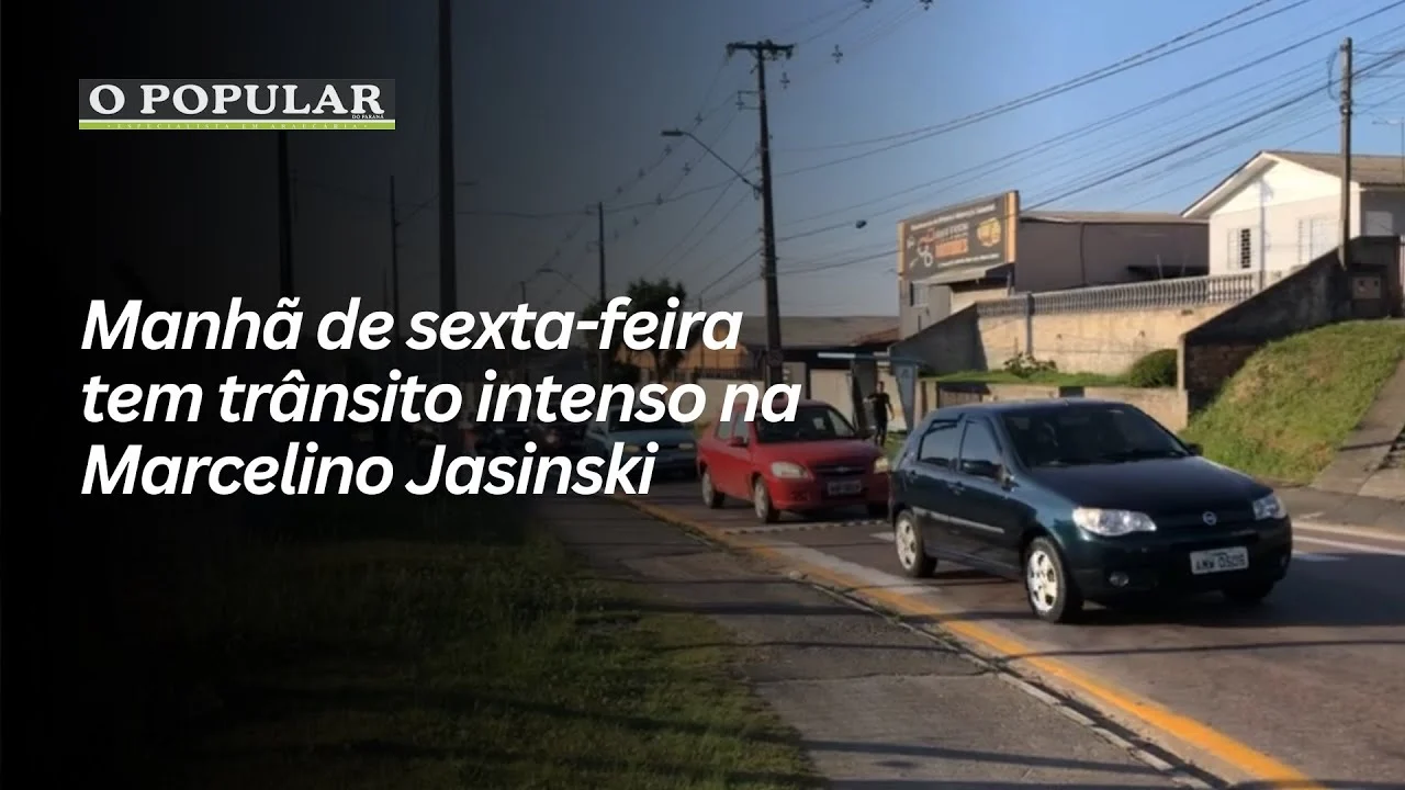Manhã de sexta-feira tem trânsito intenso na Marcelino Jasinski
