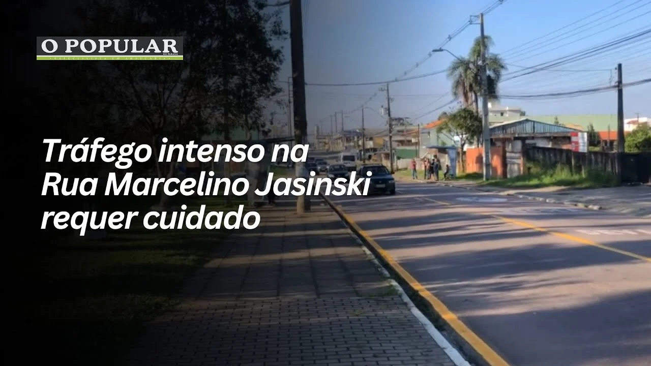 Tráfego intenso na Rua Marcelino Jasinski requer cuidado