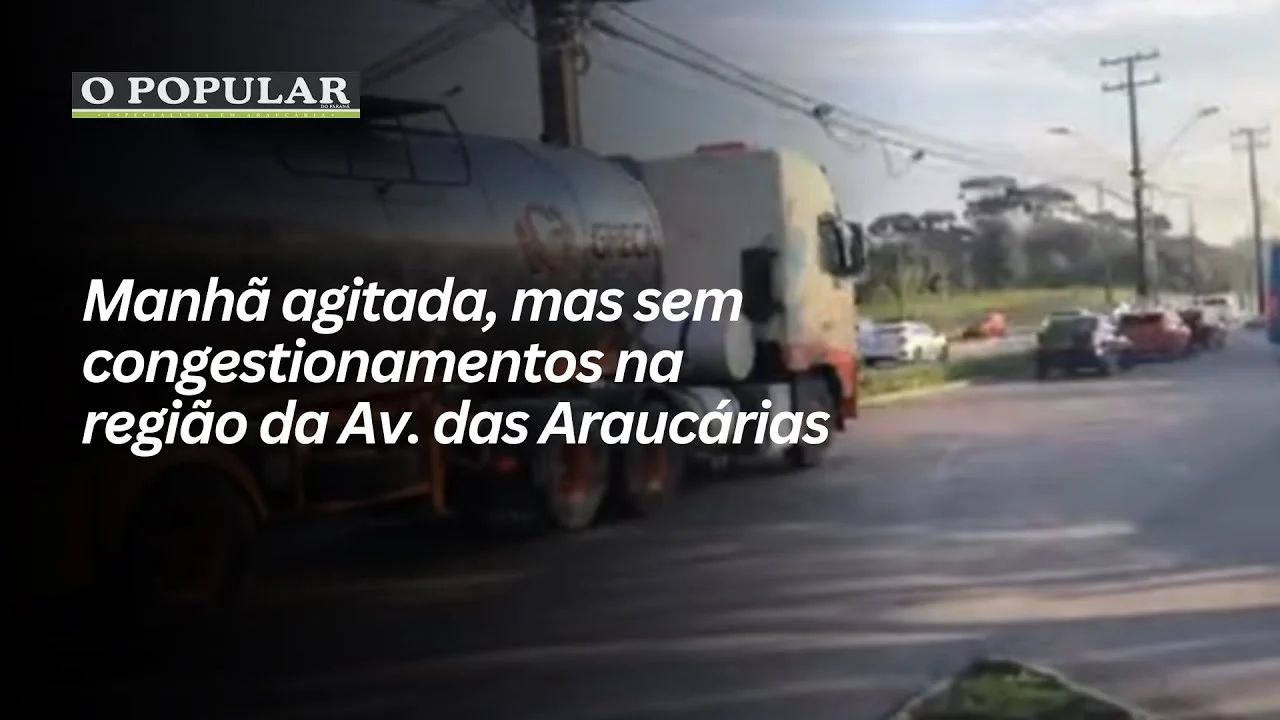 Manhã agitada, mas sem congestionamentos na região da Av. das Araucárias