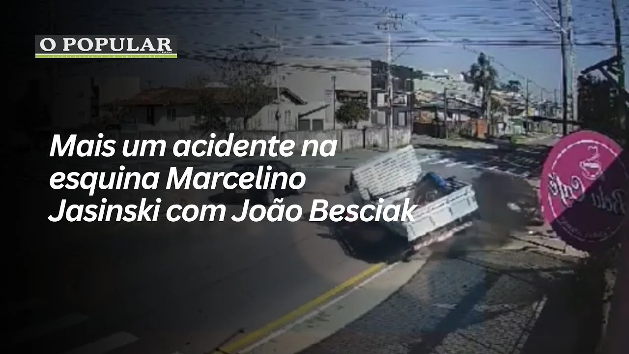 Mais um acidente na esquina Marcelino Jasinski com João Besciak
