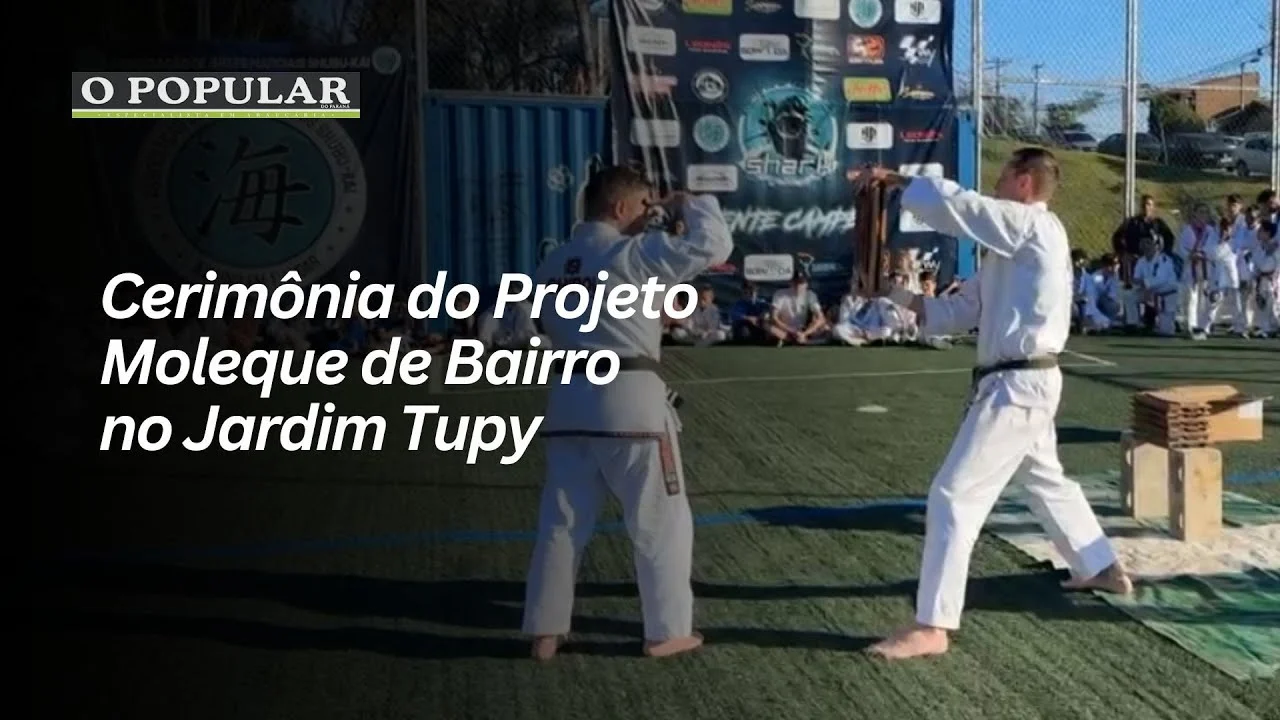 Cerimônia do Projeto Moleque de Bairro no Jardim Tupy