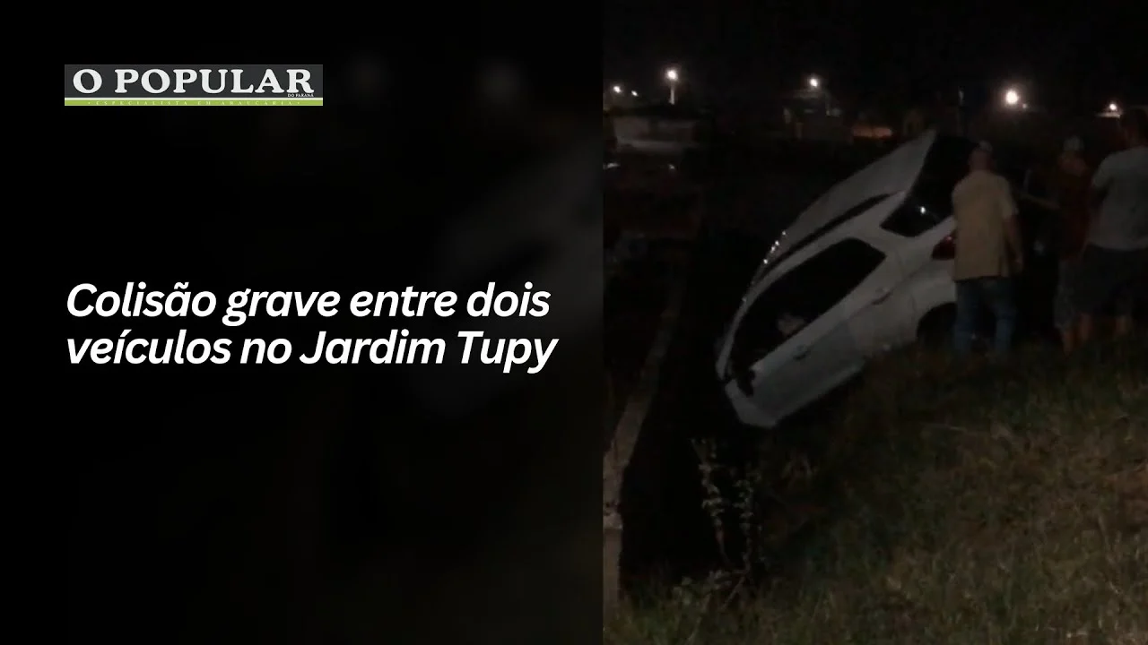 Colisão grave entre dois veículos no Jardim Tupy #araucaria