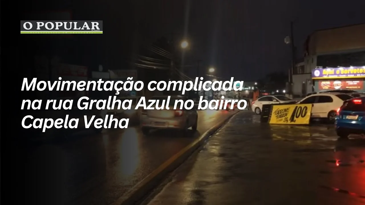 Movimentação complicada na rua Gralha Azul no bairro Capela Velha